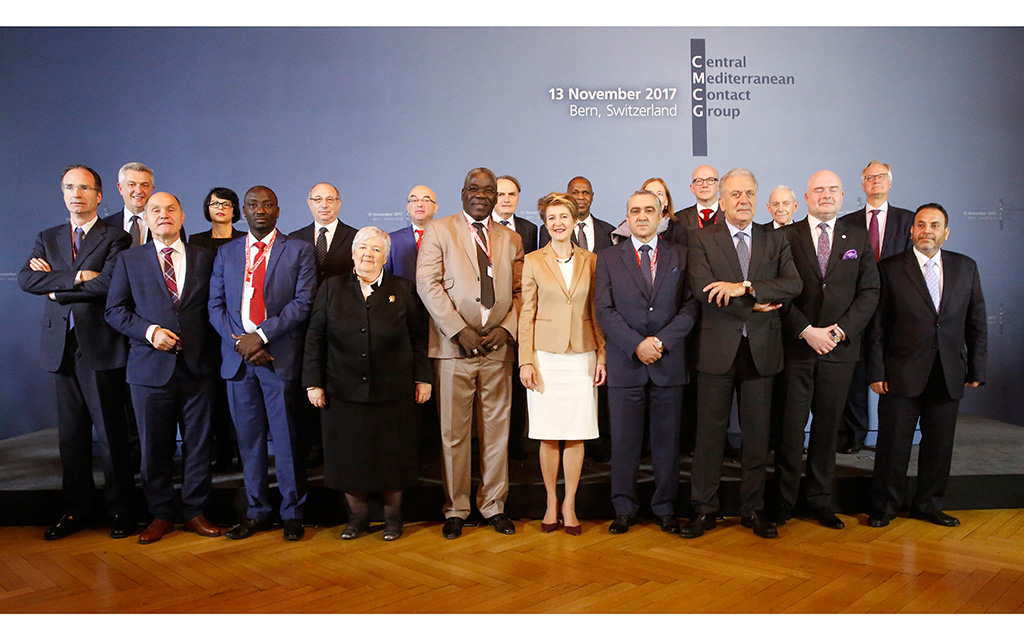 Rencontre du Groupe de contact pour la Méditerranée centrale, 13 novembre 2017, à Berne Photo de groupe
