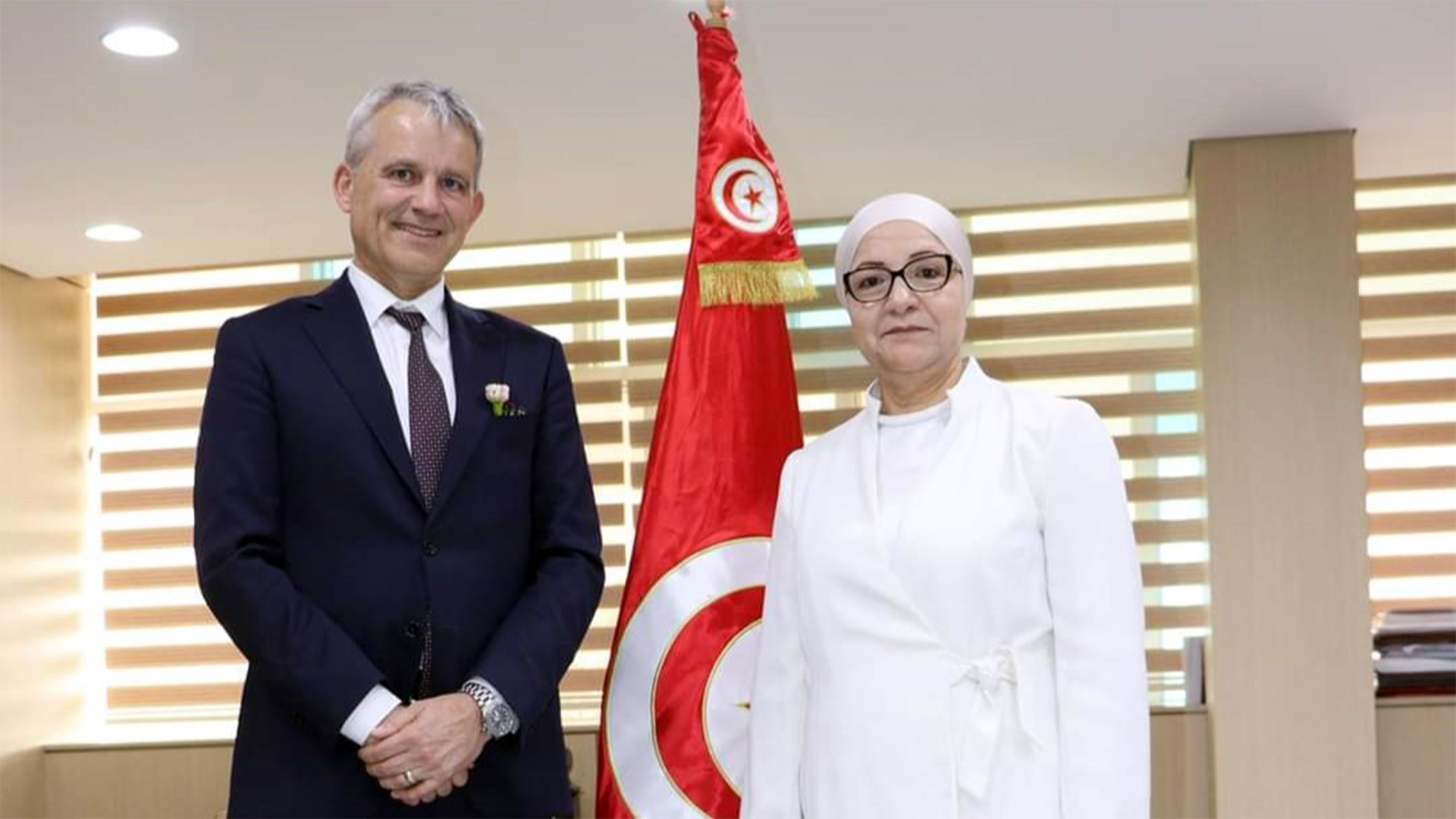 Consigliere federale Beat Jans, Leila Jaffel, ministro tunisino della Giustizia