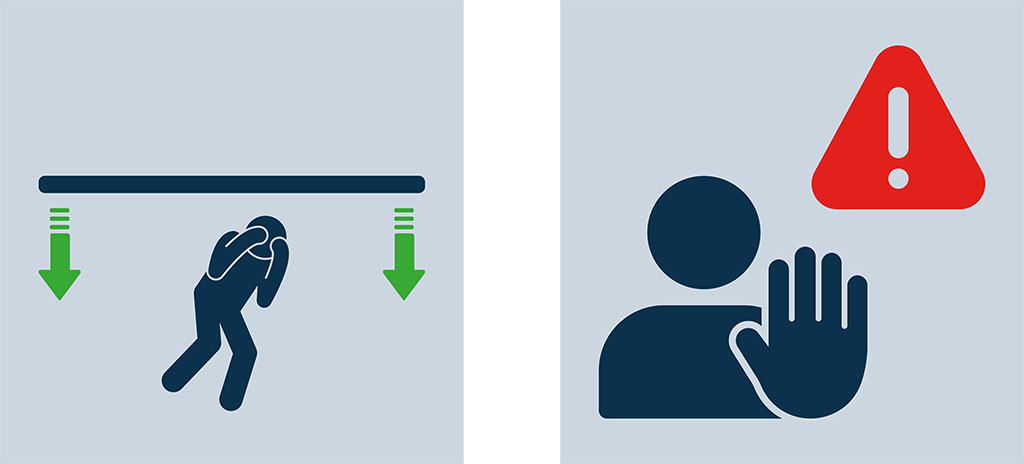 Exponieren Sie sich nicht während der Flucht 